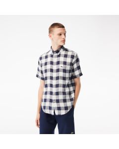 Men's Lacoste Short Sleeve Check Shirt