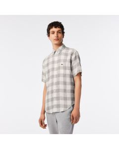 Men's Lacoste Short Sleeve Check Shirt