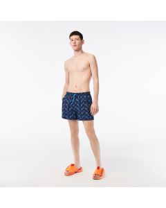 Men's Lacoste Recycled Polyester Print Swim Trunks