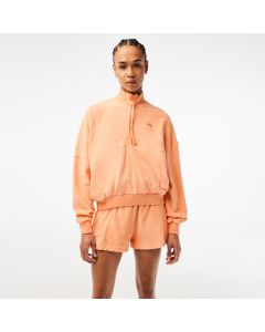Women's Oversize High Neck Zipped Fleece Sweatshirt
