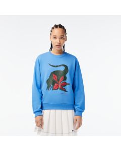 Women's Lacoste X Netflix Loose Fit Organic Cotton Fleece Sweatshirt