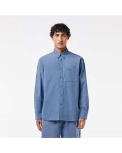 Relaxed Fit Washed Effect Poplin Shirt