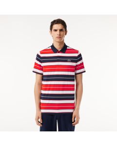 Ultra-Dry Anti-UV Striped Golf Polo Shirt