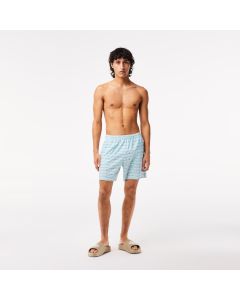 Men's Lacoste Two-Tone Print Swim Trunks