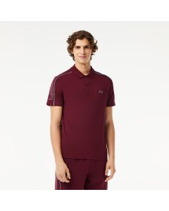 Contrast Accent Lacoste Print Polo Shirt