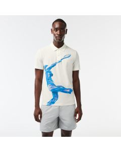 René Lacoste Print Lacoste Movement Polo Shirt