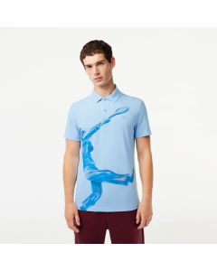 René Lacoste Print Lacoste Movement Polo Shirt