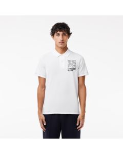 Back and Front Print Lacoste Movement Polo Shirt