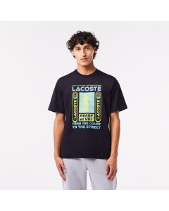 Cotton René Lacoste Print T-Shirt