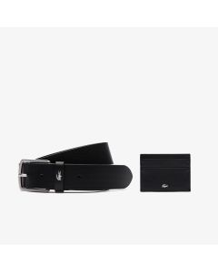 Leather Belt/Card Holder Gift Set