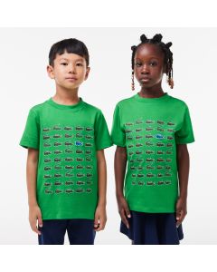 Crocodile Print Cotton T-Shirt