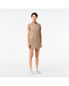 Slim Fit Lacoste Monogram Jacquard Dress