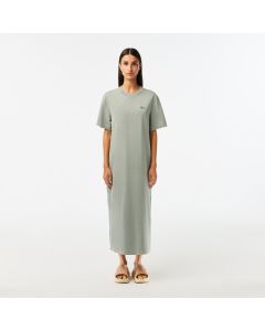 Women's Lacoste Organic Cotton Long T-Shirt Dress