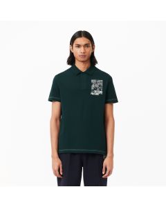 Back and Front Print Lacoste Movement Polo Shirt