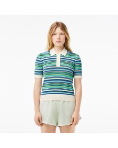 Striped Cotton Jacquard Polo Shirt