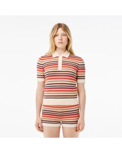 Striped Cotton Jacquard Polo Shirt