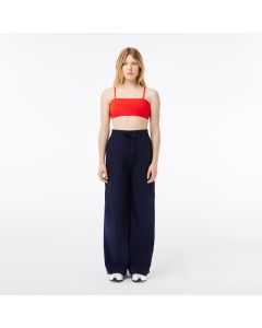 Oversized Cotton Blend Wide Leg Pants