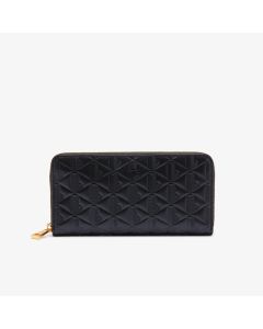 Maheki Zipped Embossed Leather Billfold