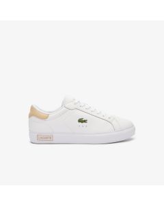 Women’s Powercourt Logo Tongue Leather Trainers