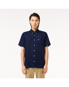 Men’s Lacoste Short Sleeve Linen Shirt