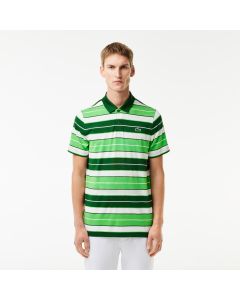 Ultra-Dry Anti-UV Striped Golf Polo Shirt