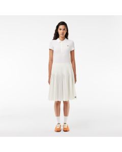 Short Pleated Twill Skirt