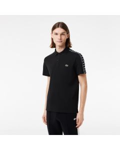 Logo Stripe Stretch Piqué Polo Shirt