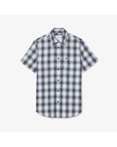 Short Sleeved Gingham Print Shirt