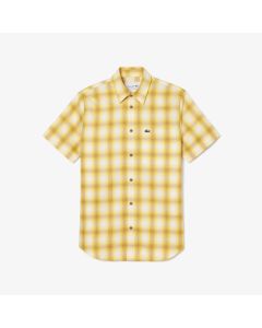 Short Sleeved Gingham Print Shirt