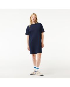 Oversized Embroidered Cotton T-Shirt Dress