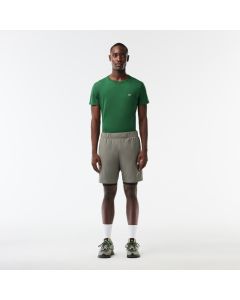 Men’s Two-Tone Lacoste SPORT Shorts with Built-In Undershorts