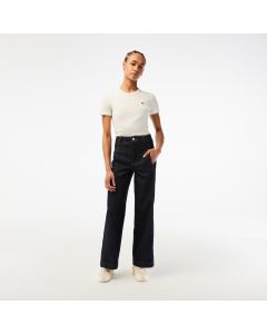 Women’s Lacoste Wide Leg Stretch Jeans