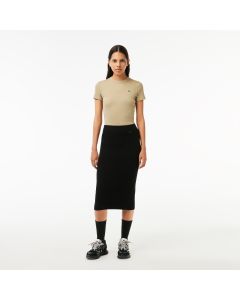 Ribbed Seamless Knit Pencil Skirt