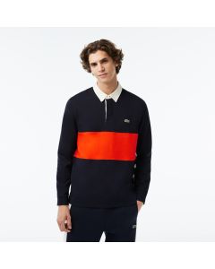 Rugby-Style Cotton Colourblock Polo Shirt