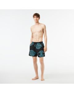 Lacoste Globe Print Swimsuit