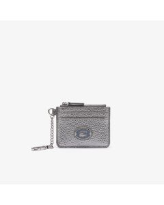 Women’s Lacoste Snap Hook Grained Leather Card Holder