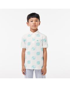 Cotton Piqué Print Polo Shirt