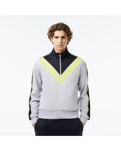 Zipped Ripstop Piqué Colourblock Sweatshirt