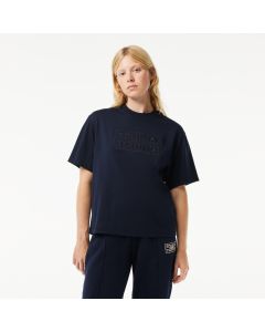 Oversized Cotton Tennis Embroidery T-Shirt