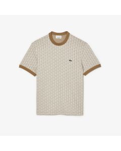 Regular Fit Jacquard Monogram T-Shirt