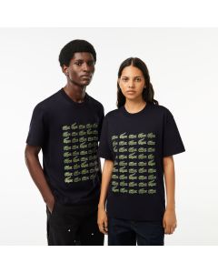 Cotton Crocodile Print T-Shirt